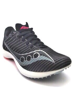 New Saucony Velocity MP Black Athletic Sneakers with Silver Accents Size 5.5